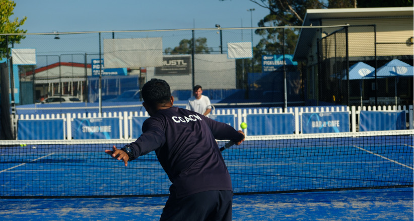 Private lesson on court at Elsternwick Park