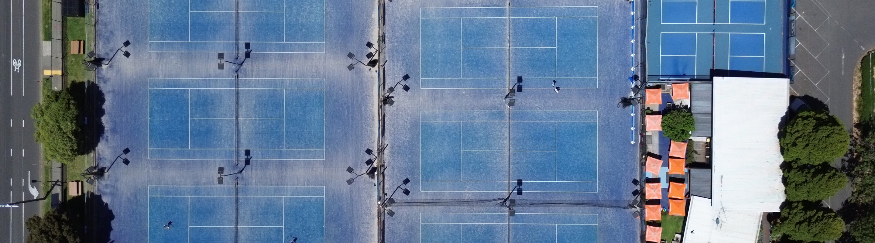 The tennis courts at Elsternwick Park ready for hire